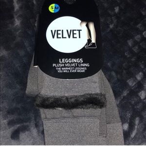 Plush velvet lined leggings (gray)